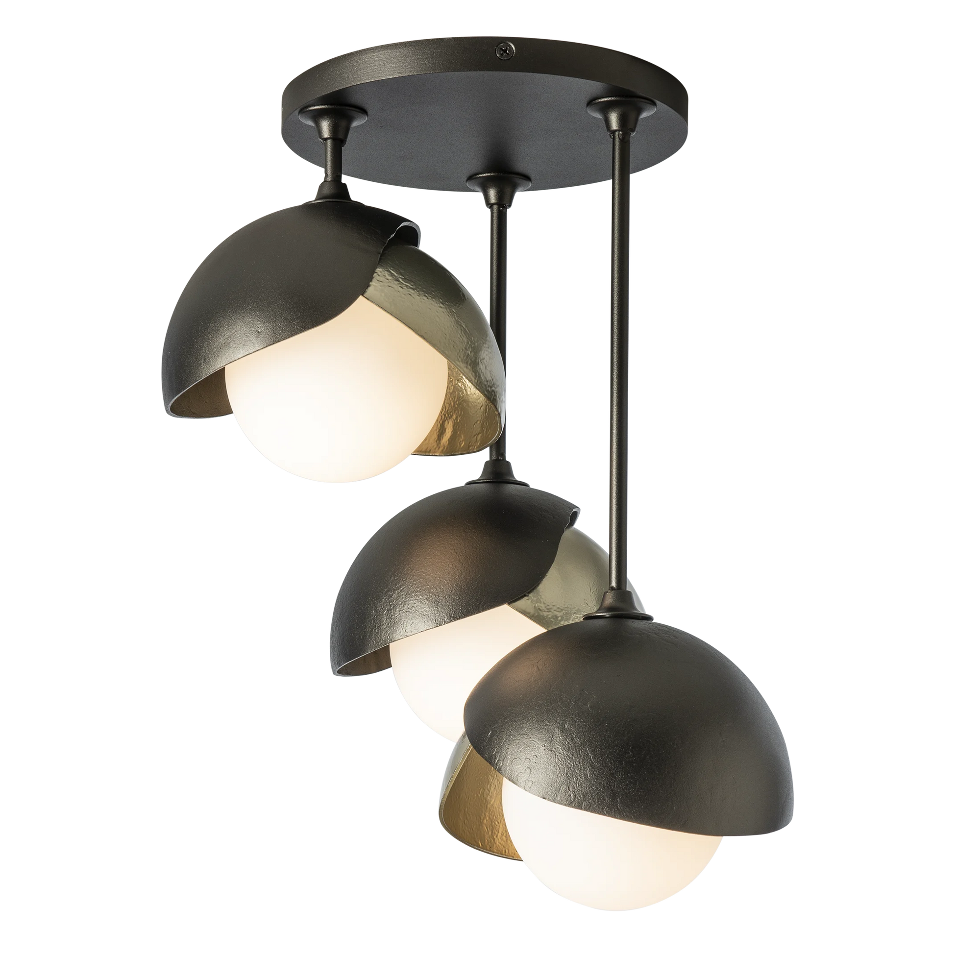 Brooklyn 3-Light Double Shade Semi-Flush