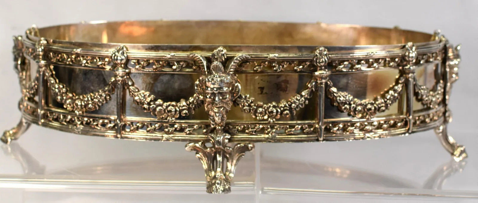 Oval Plated Silver Centerpiece