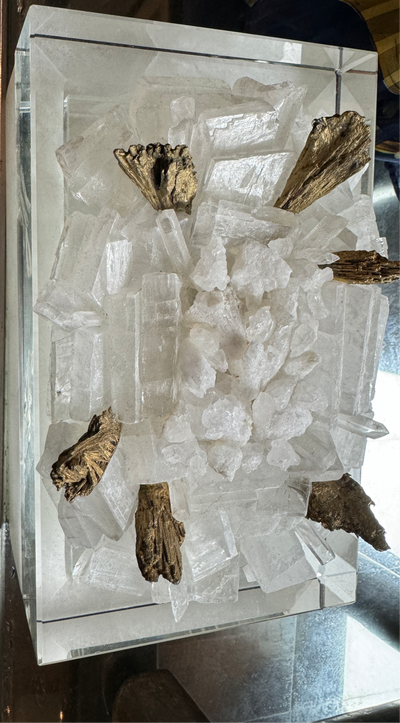 Crystal Box Festooned Top in Stones