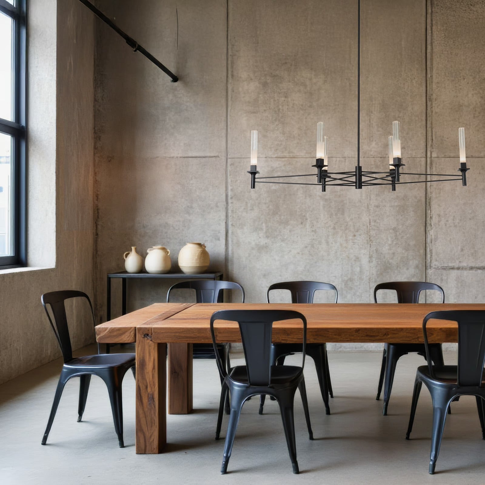 Truss 6-Arm Linear Chandelier