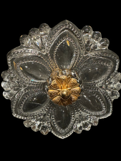 Glass Medallion Victorian Drapery Tieback Holders