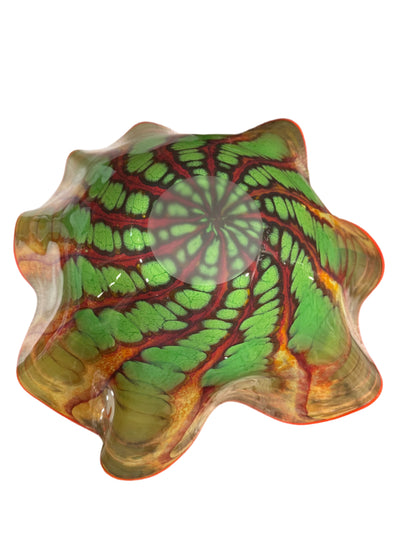 Handblown Glass Bowl by Rollin Karg, Signed