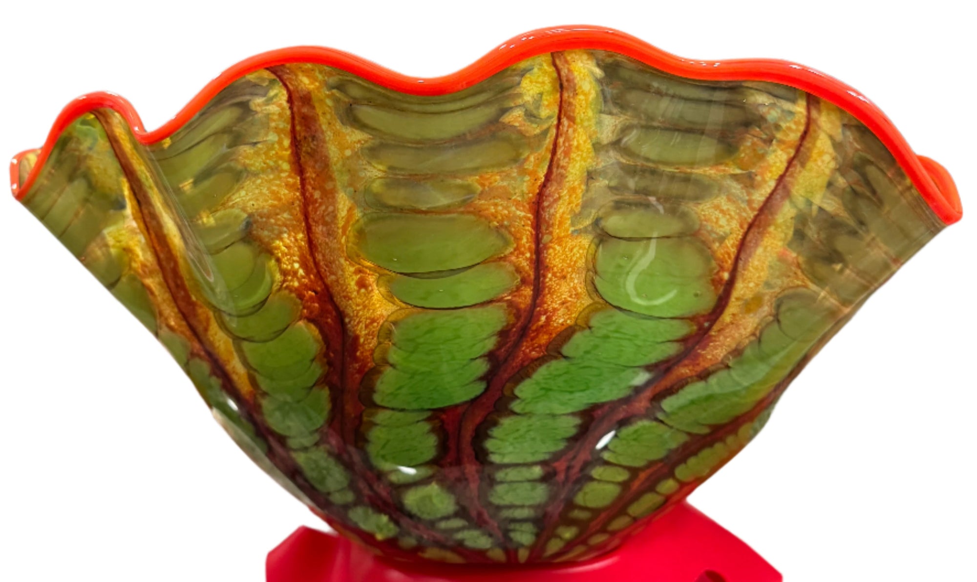 Handblown Glass Bowl by Rollin Karg, Signed