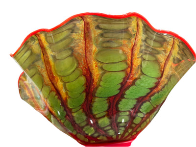 Handblown Glass Bowl by Rollin Karg, Signed