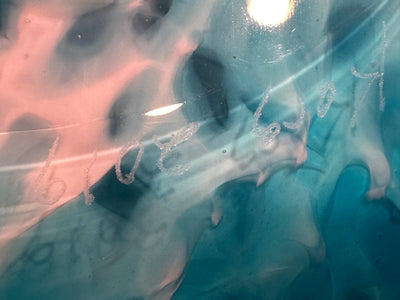 Handblown Glass Bowl by Rollin Karg Blown, Signed