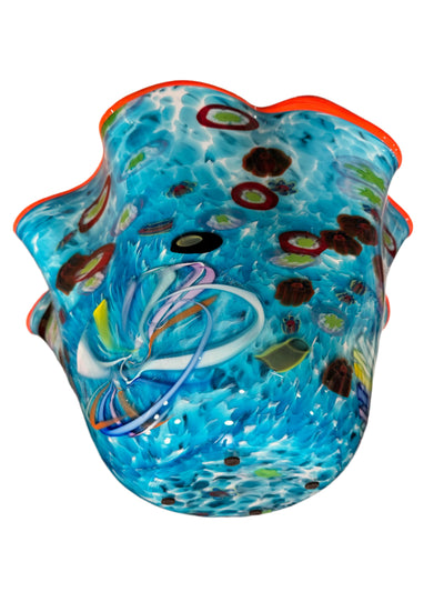 Handblown Glass Bowl by Rollin Karg Blown, Signed