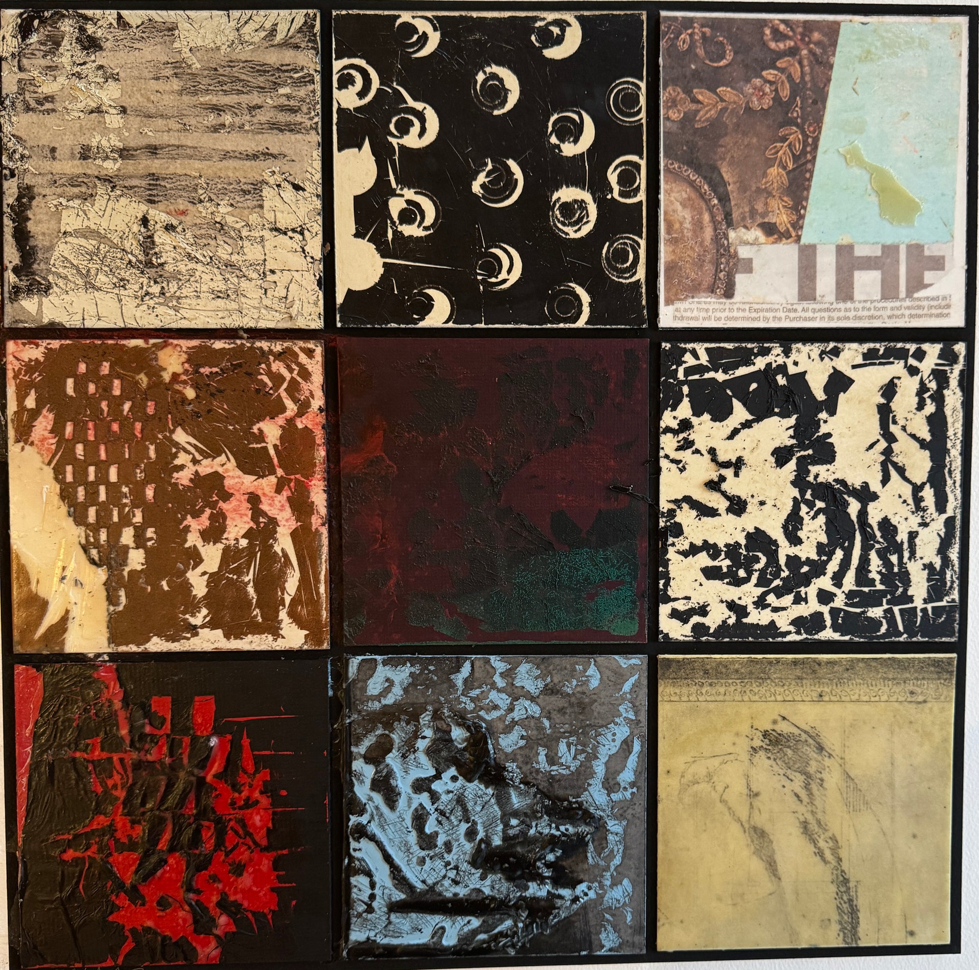 Artwork Contemporary Abstract on Linoleum