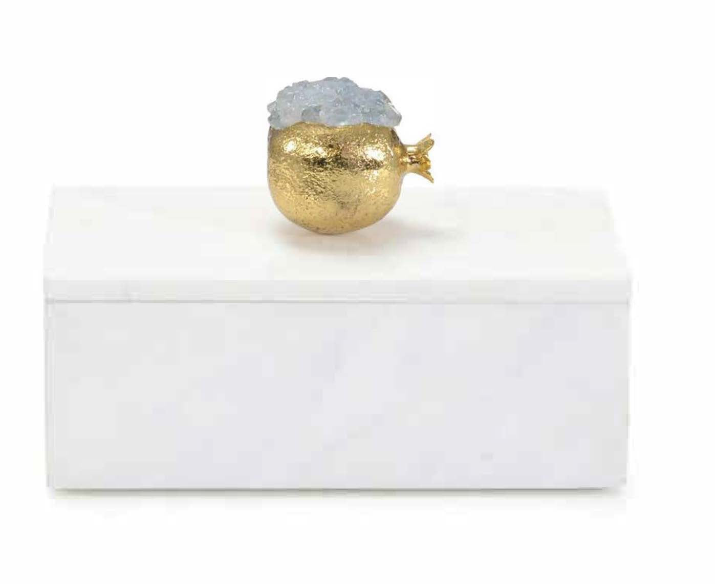 Decorative Marble Box Cyanite Pomegranate
