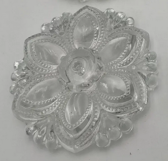 Glass Medallion Victorian Drapery Tieback Holders