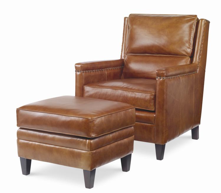 Leather Chair & Ottoman
