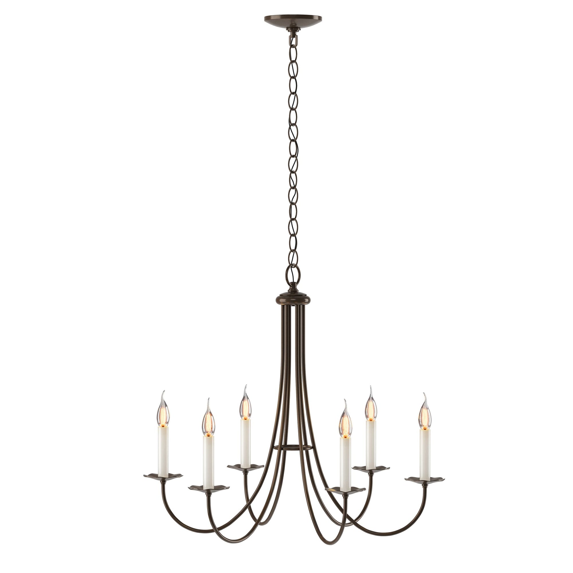Simple Sweep 6 Arm Chandelier