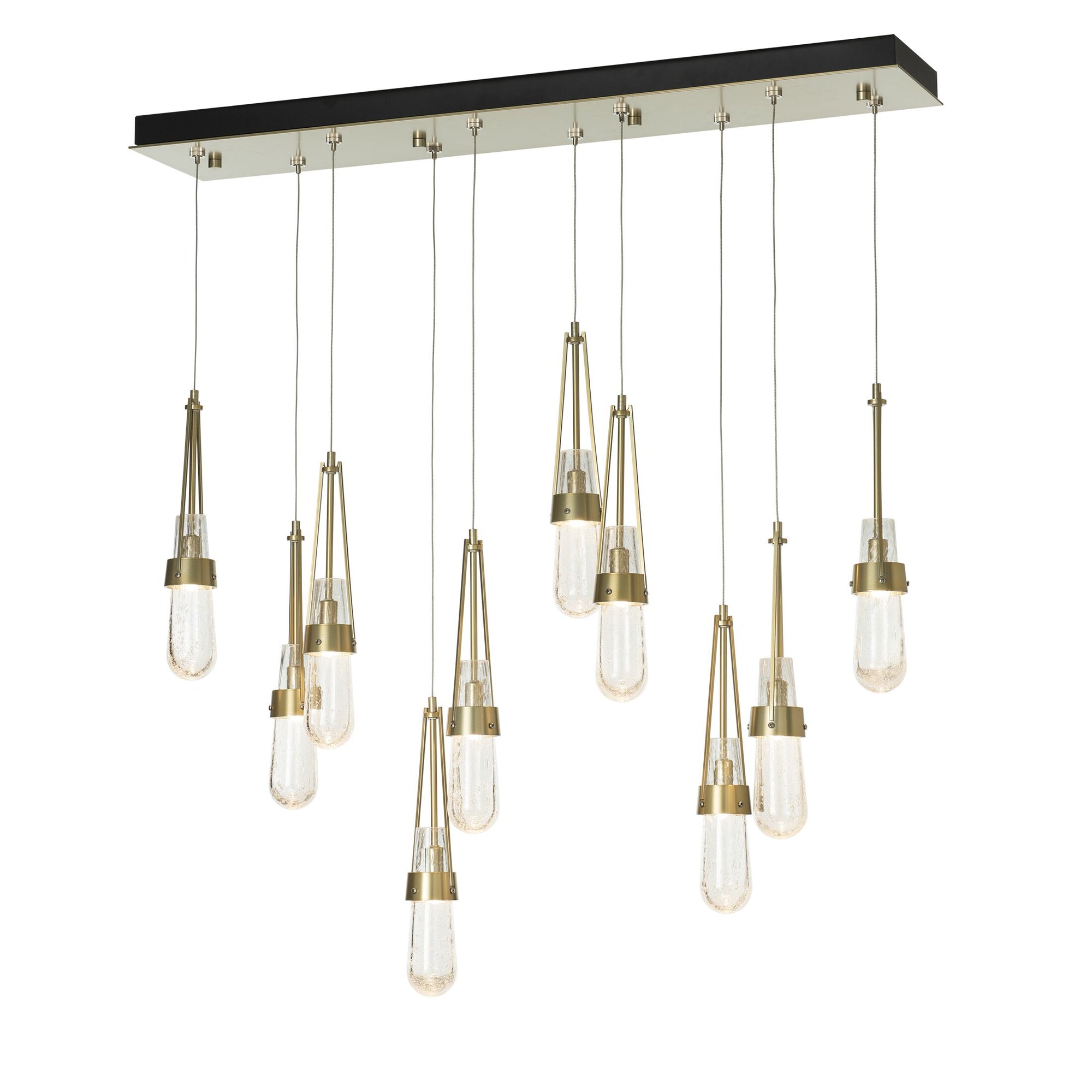 Link 10-Light Blown Glass Rectangular Pendant