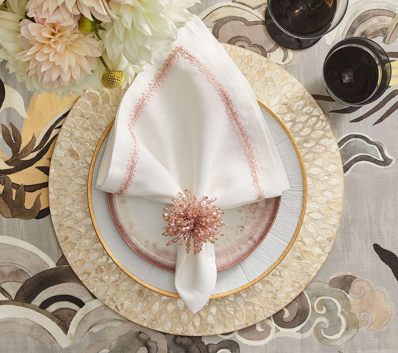 Marquis Placemat in Champagne, Set of 4