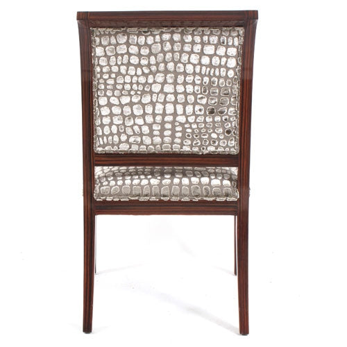 Macassar Ebony Faux Macassar with Arms Custom back