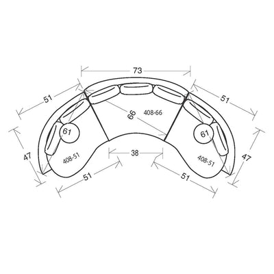 Swaim Curved Sectional