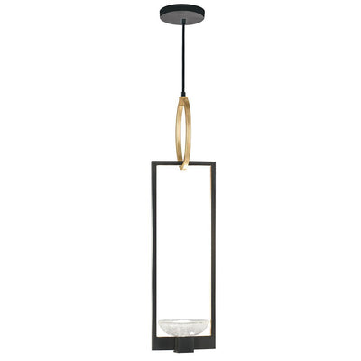 Delphi Pendant 892840 in black iron with gold accents