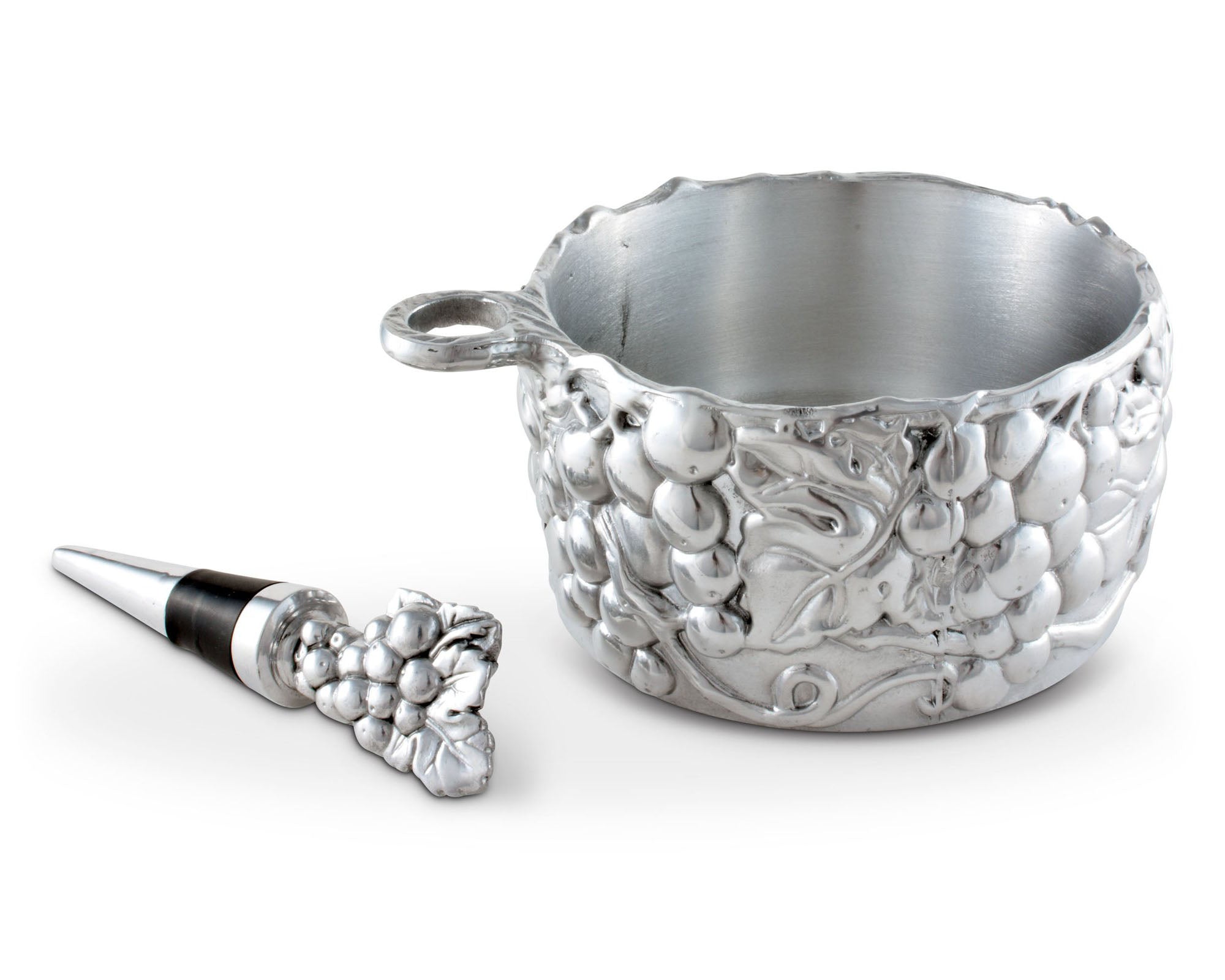 Grape Wine Caddy And Stopper Set