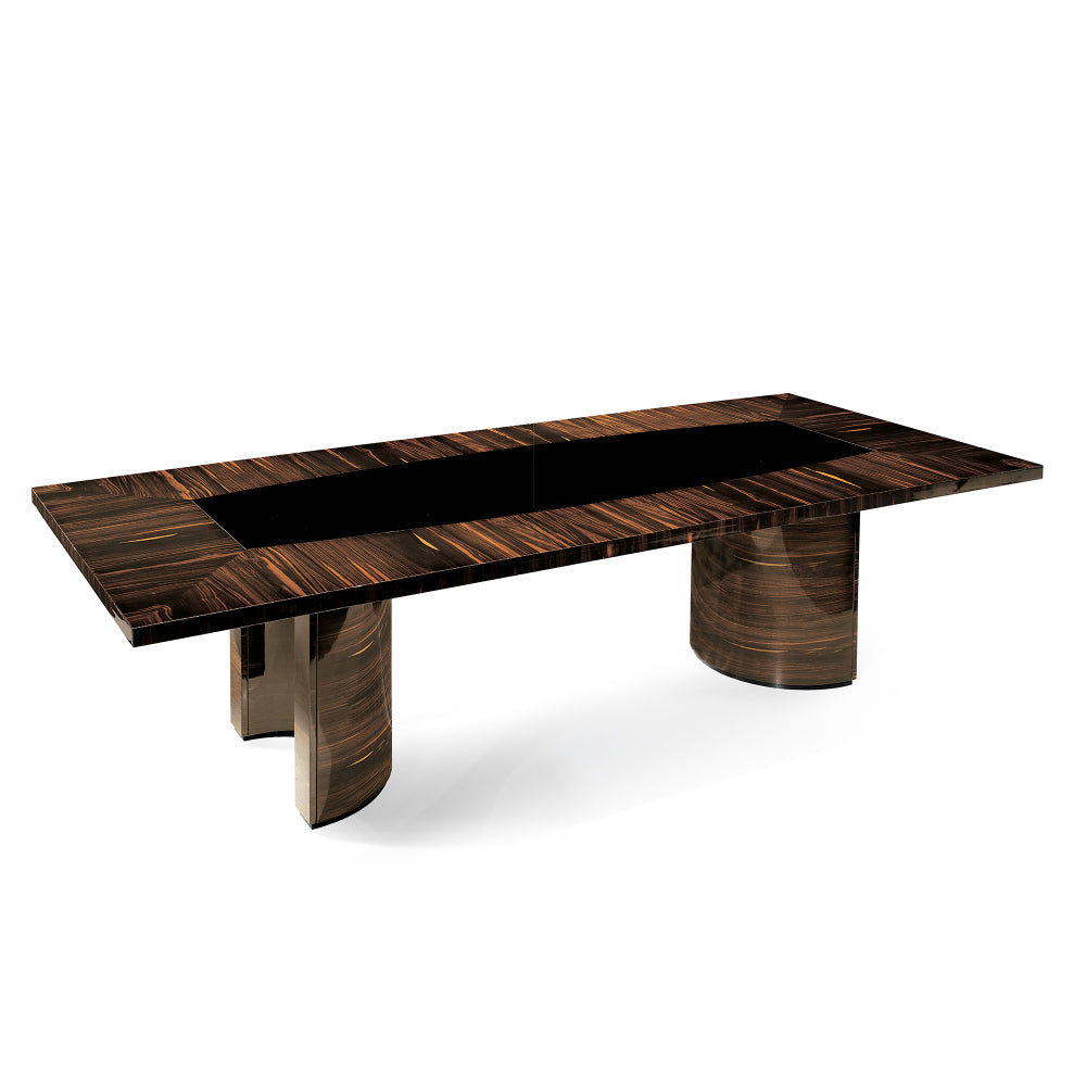 DINING TABLE EDGE BLACK MIRRORED