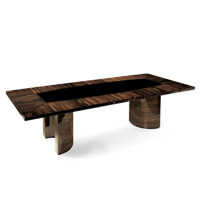 DINING TABLE EDGE BLACK MIRRORED