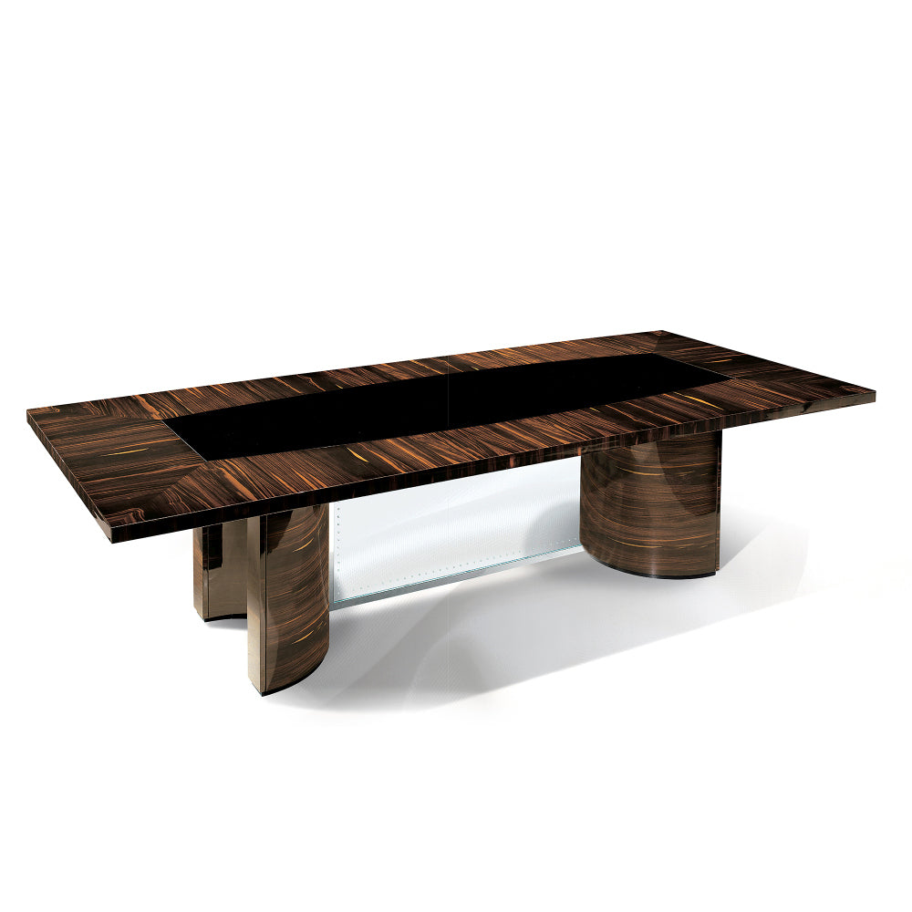 DINING TABLE EDGE BLACK MIRRORED