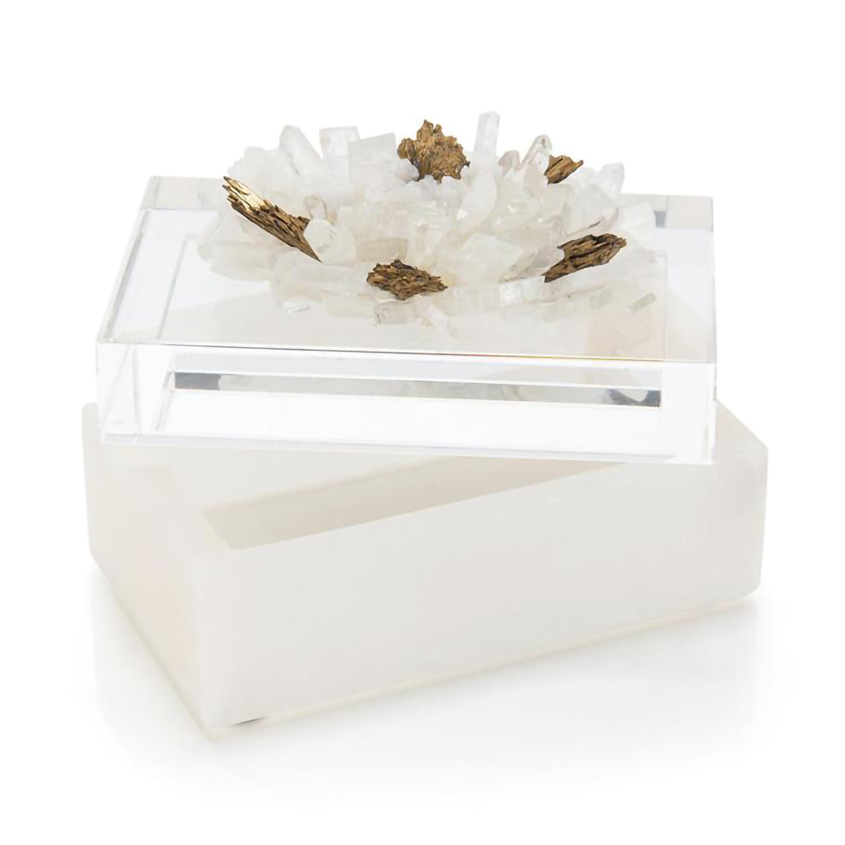 Crystal Box Festooned Top in Stones