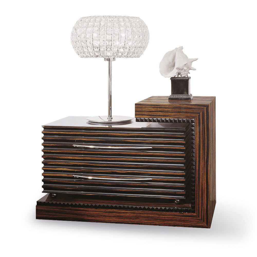 High Gloss Macassar Ebony Nightstand Martin Perri Interiors