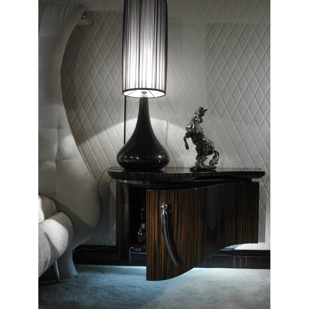 Suspended Nighstand - High Gloss Macassar Ebony