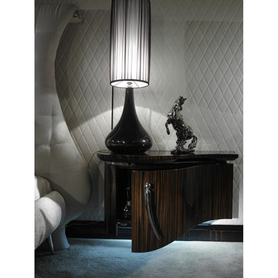 Suspended Nighstand - High Gloss Macassar Ebony