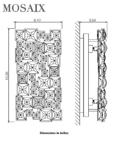 Wall Sconce Crystal Mosaix