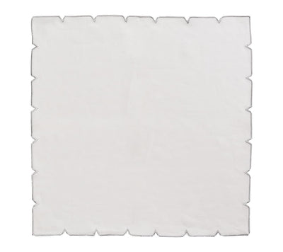 Napkin Divot in White & Silver, Set of 4