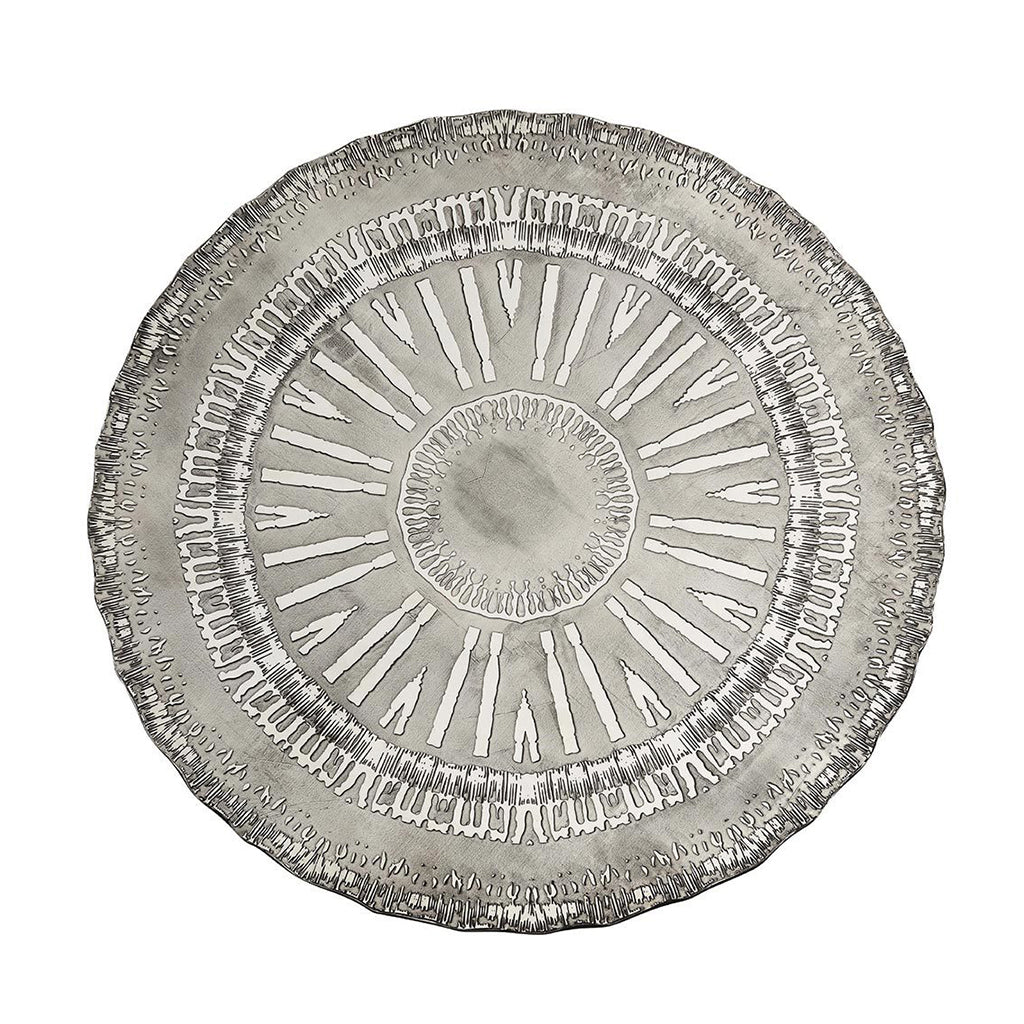 Set of 4 Placemats Modern Silver/Black