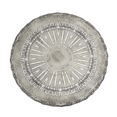 Set of 4 Placemats Modern Silver/Black