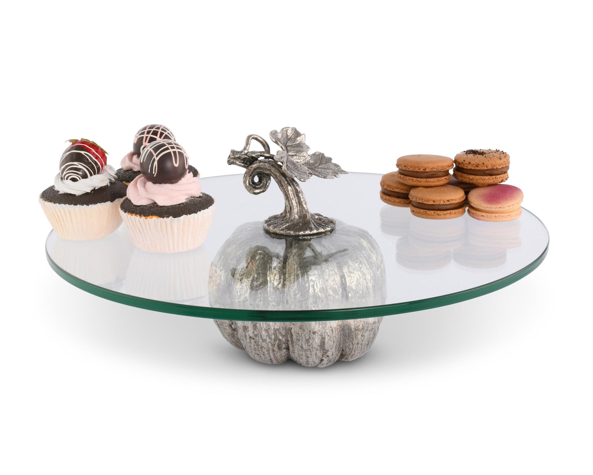 Pewter Pumpkin Dessert Stand