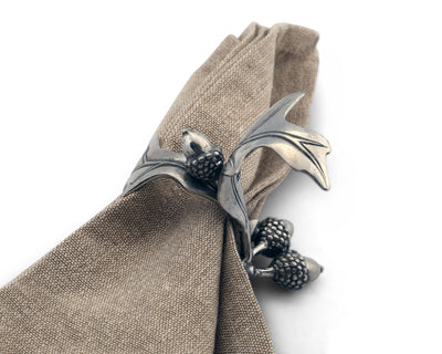 Pewter Acorn & Oak Leaf Napkin Ring