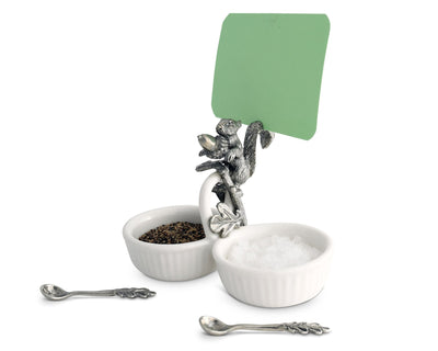 Squirrel Double Salt Cellar