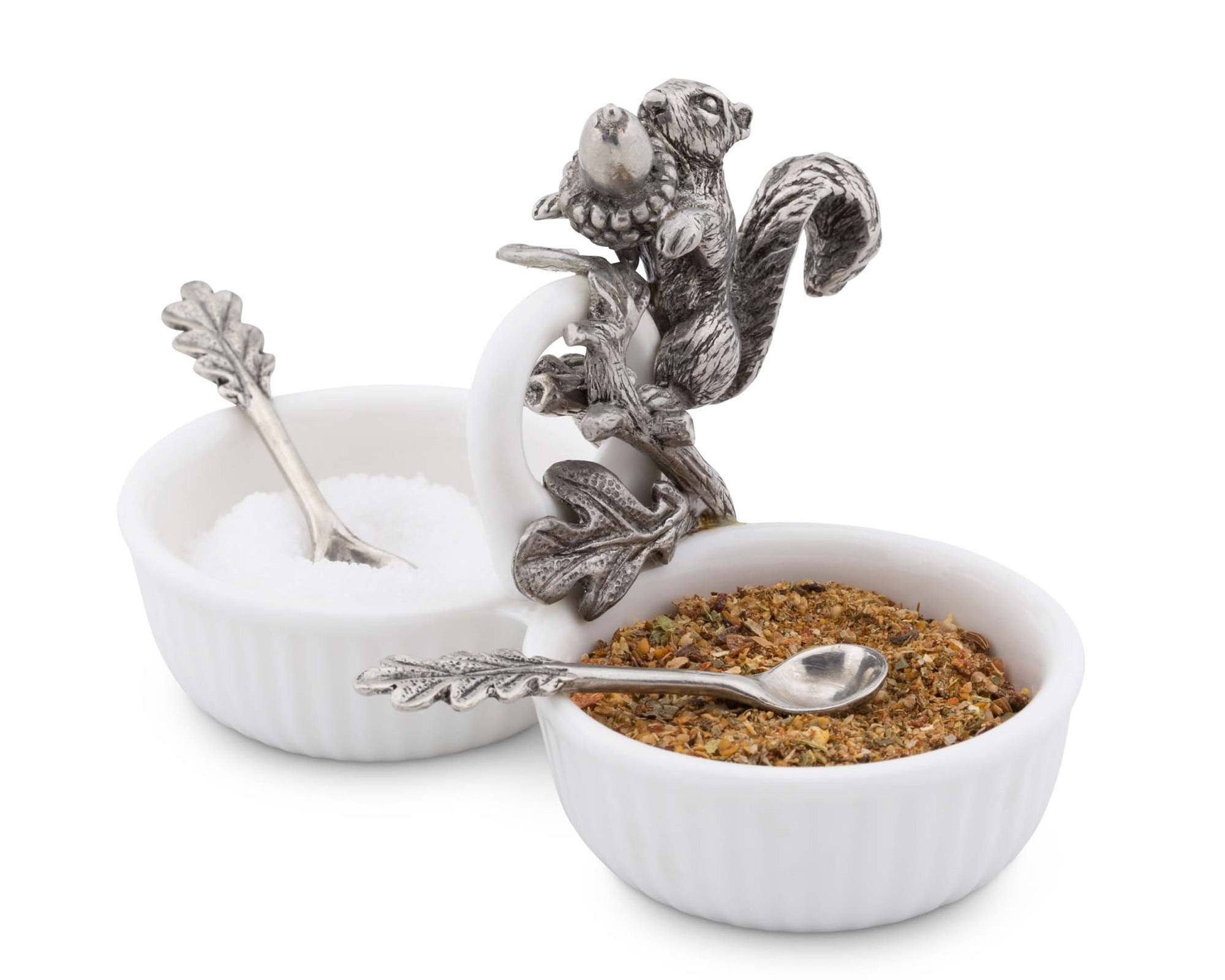 Squirrel Double Salt Cellar