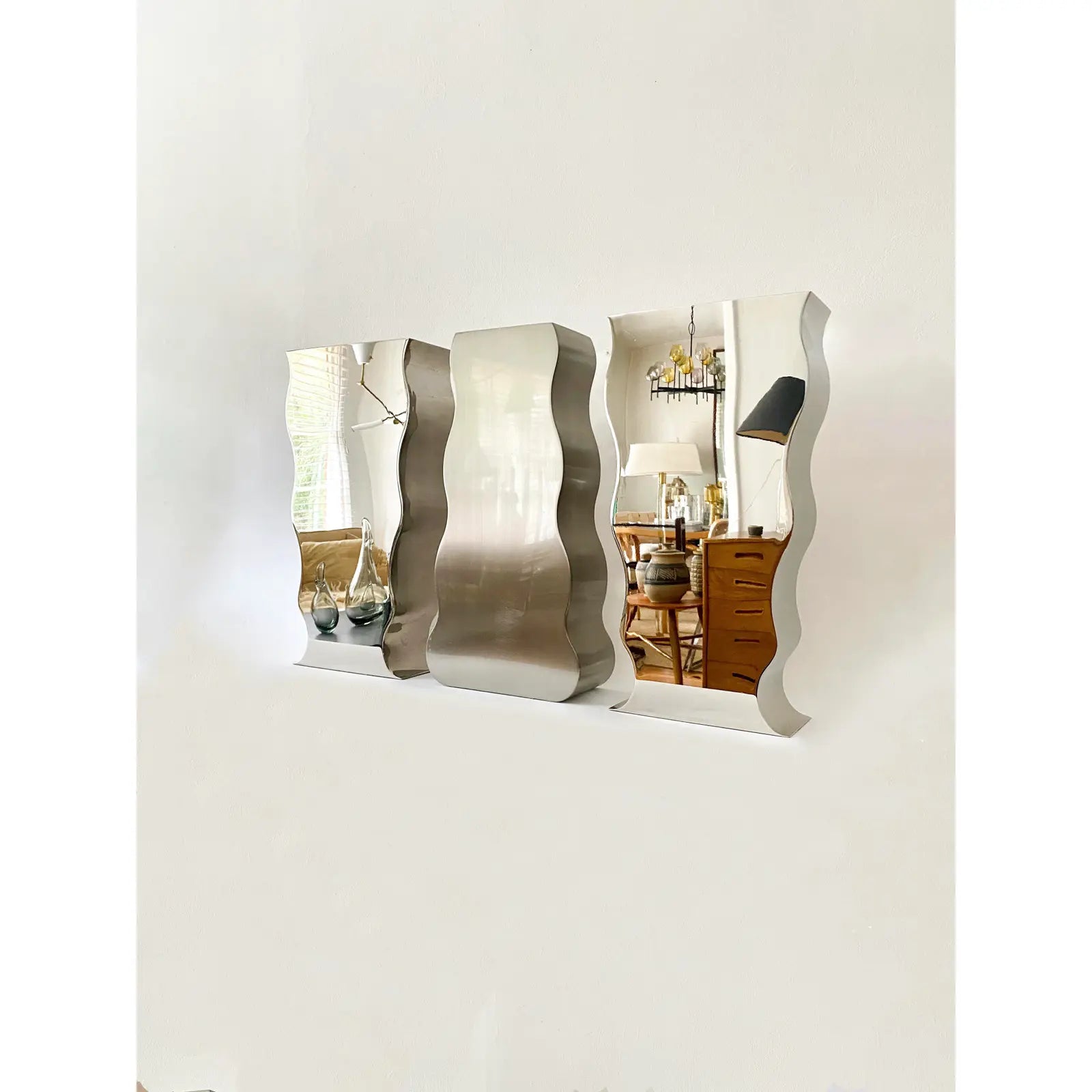 Brueton Polished Stainless Steel Vase’s