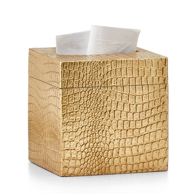 Bathroom Collection Crocodile Gold Tissue Cover