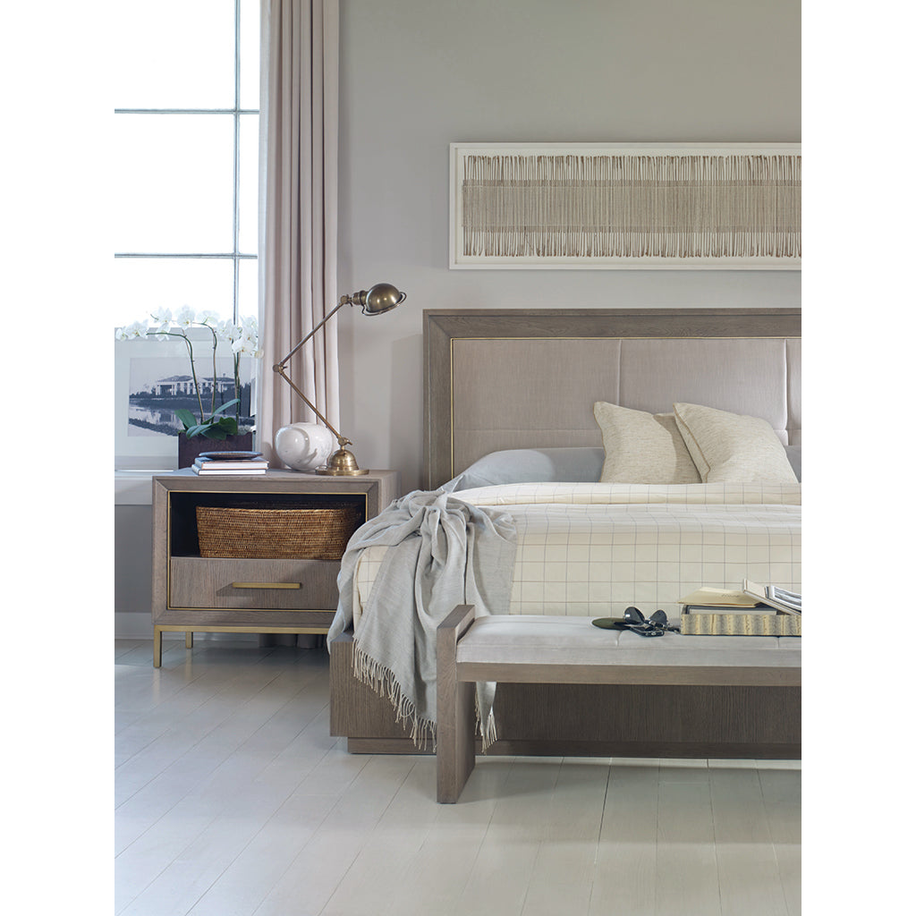 Century Furniture MN5755, Modern Open Shelf Nighstand