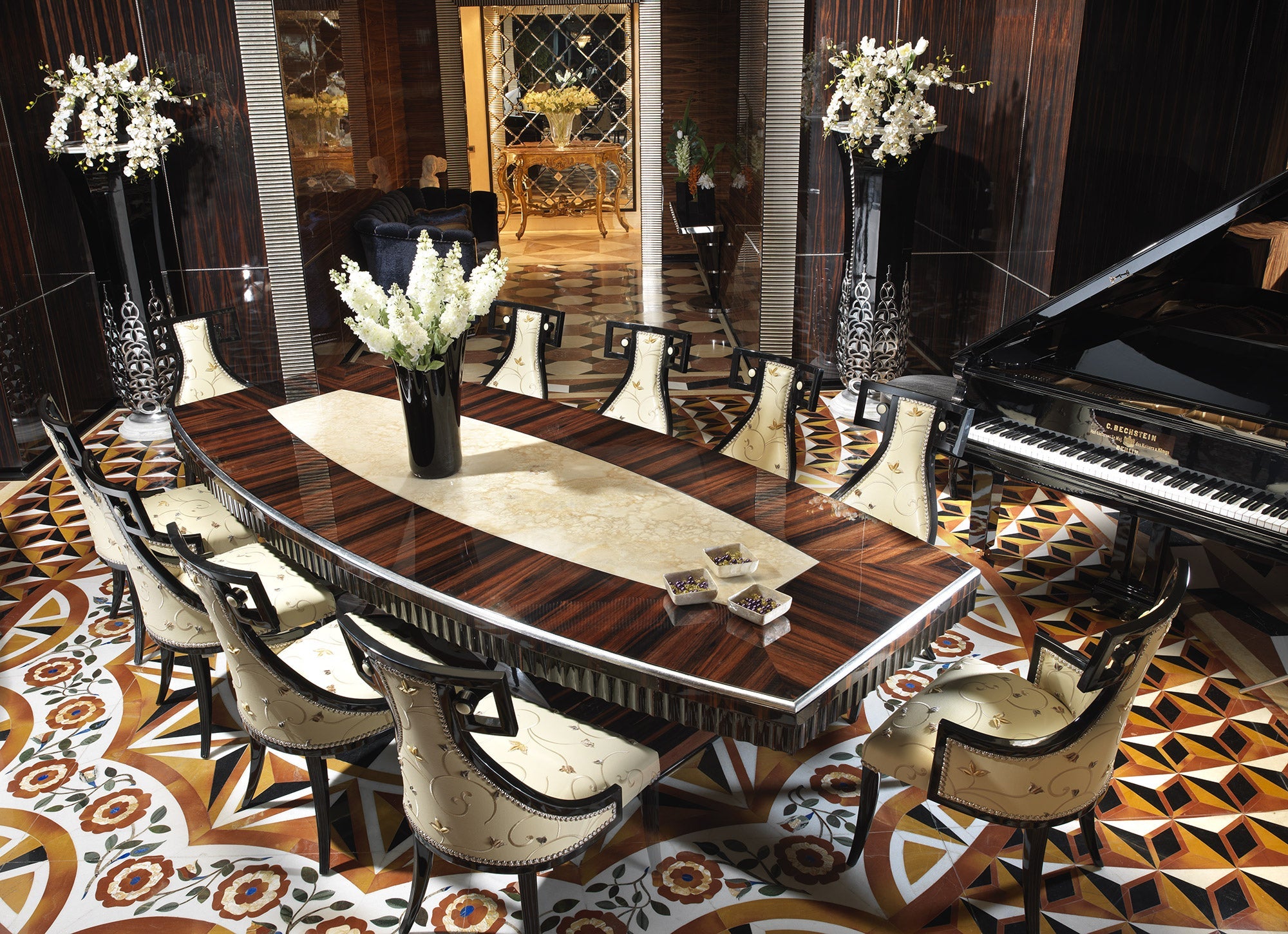 Dining Table with Backlight Onxy