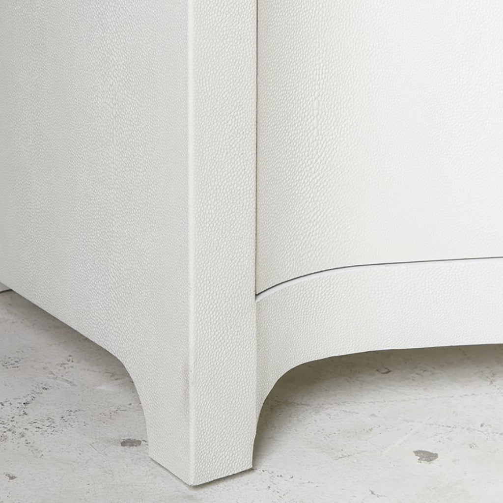 Century Furniutre MN5777 Contemporary White Chest of Drawers bow front