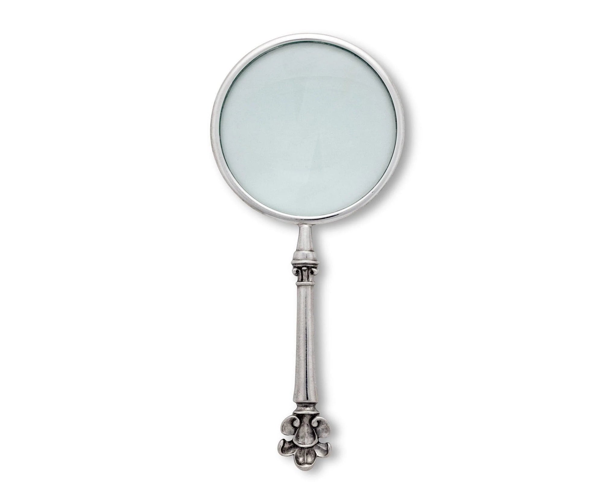 Pewter Provencal Pattern Magnifier 4 inches