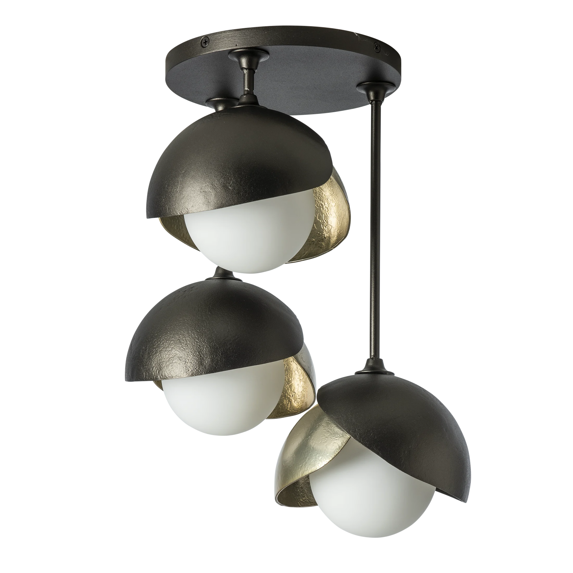 Brooklyn 3-Light Double Shade Semi-Flush