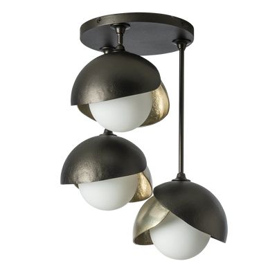 Brooklyn 3-Light Double Shade Semi-Flush