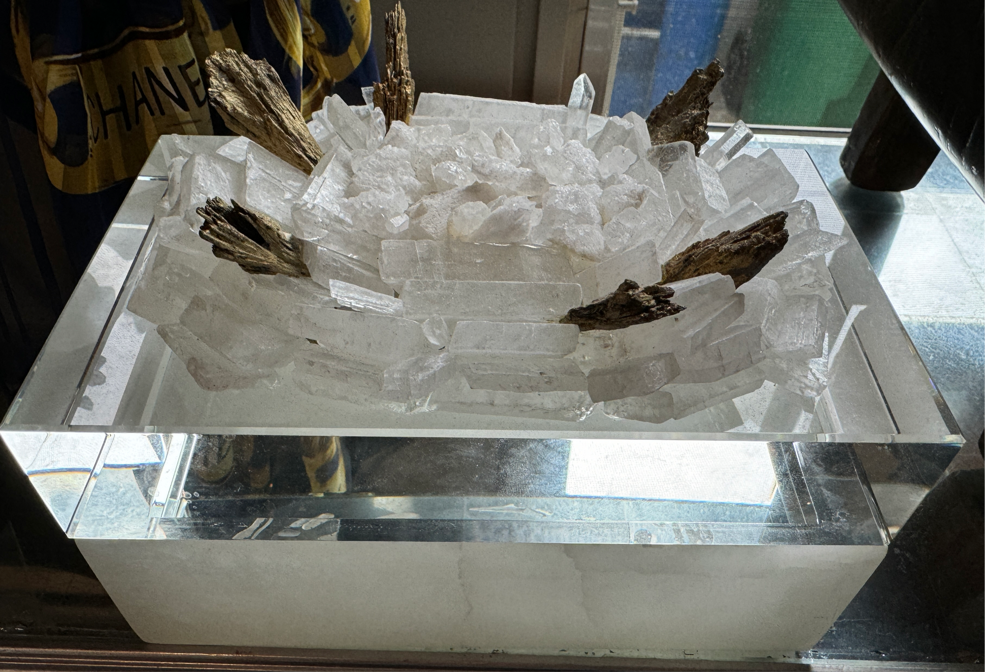 Crystal Box Festooned Top in Stones