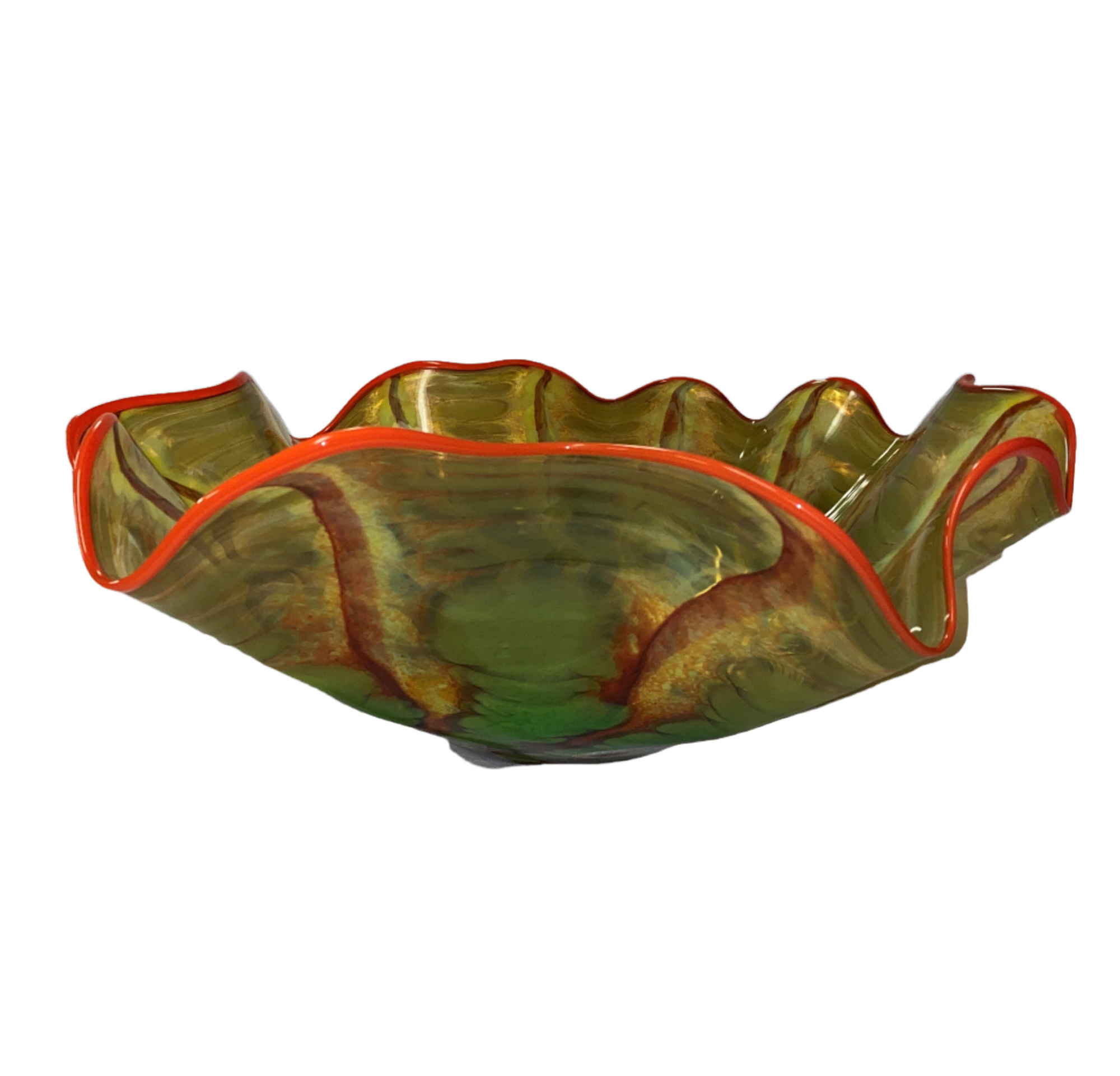 Handblown Glass Bowl by Rollin Karg, Signed