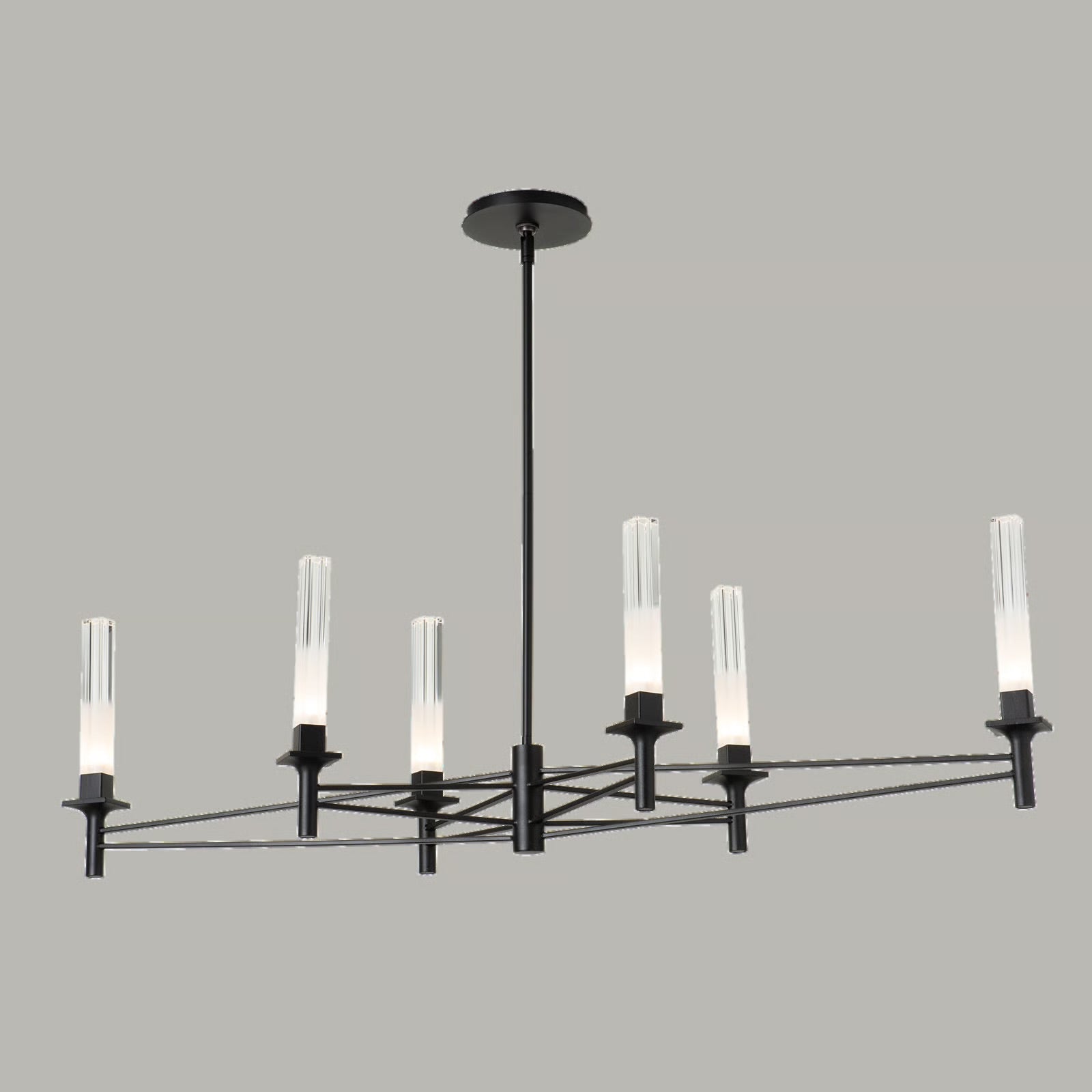 Truss 6-Arm Linear Chandelier