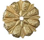 Glass Medallion Victorian Drapery Tieback Holders