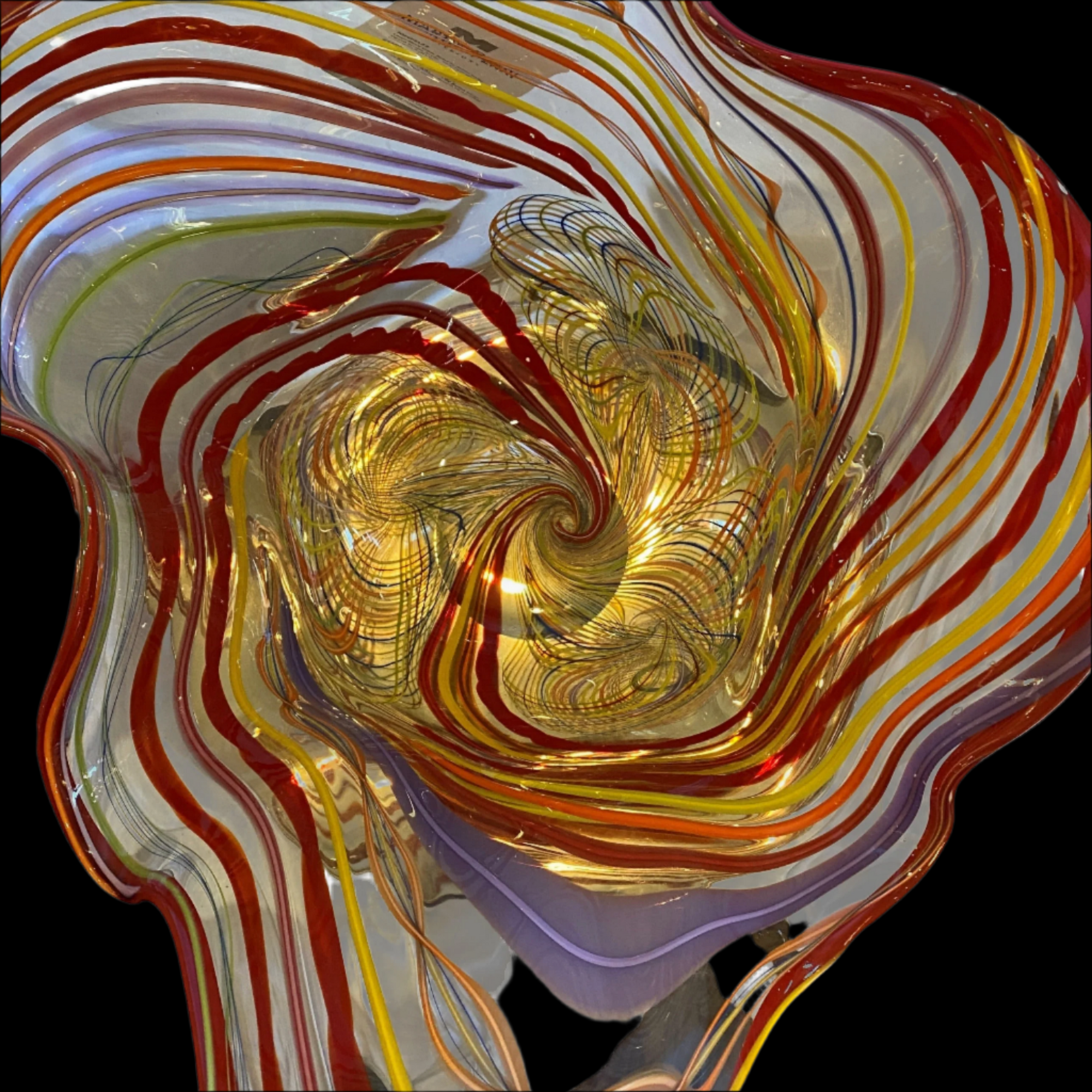 Handblown Glass Bowl by Rollin Large, Signed