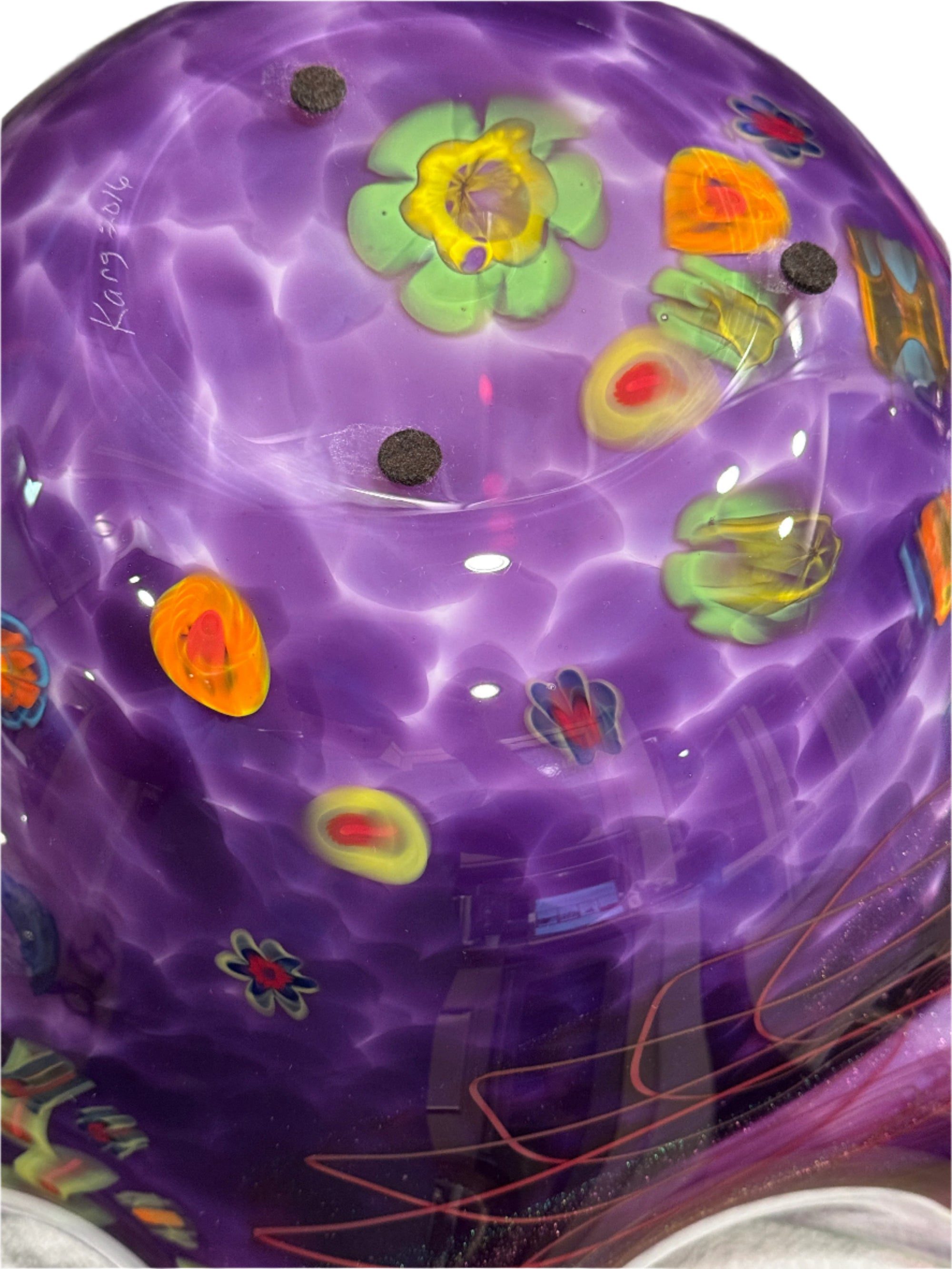 Handblown Glass Bowl by Rollin Karg.